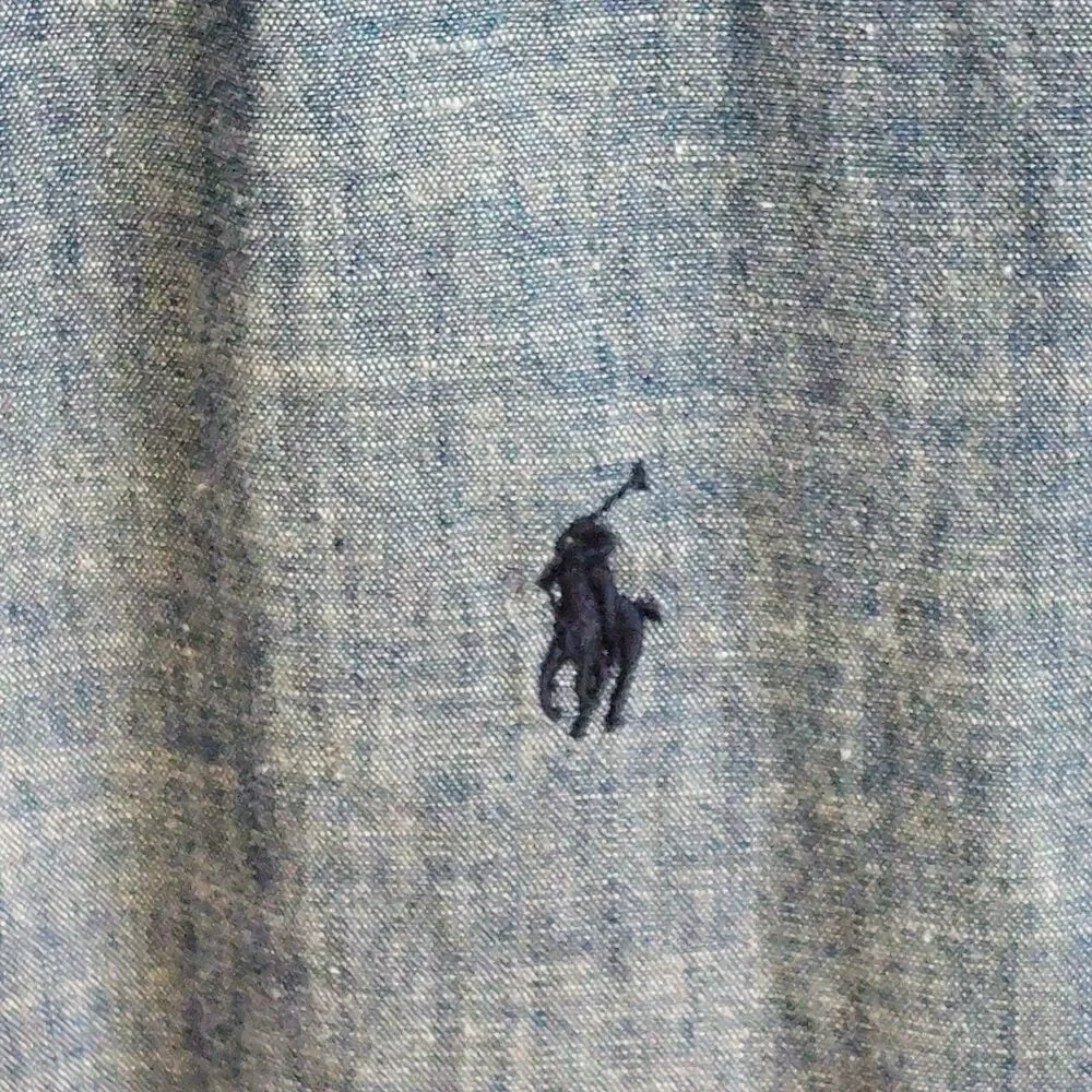 Ralph Lauren Boys Size Large (16/18) Chambray Button Down Long Sleeve Shirt NEW!